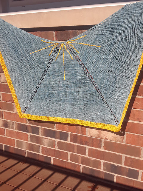 Cestari yarns Old Dominion cotton pattern the sun shawl
